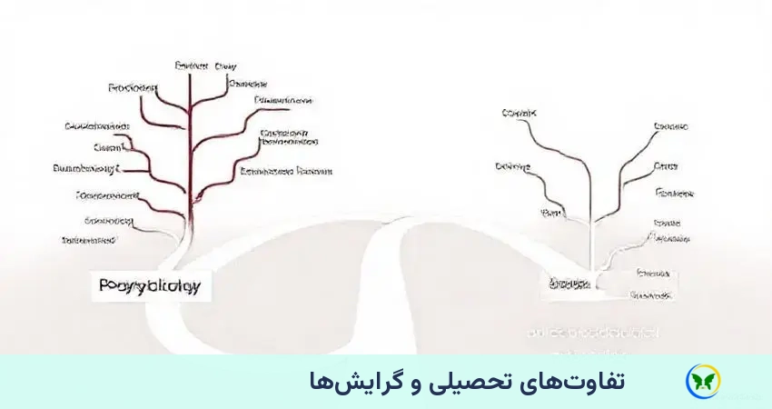 تفاوت‌های تحصیلی و گرایش‌ها