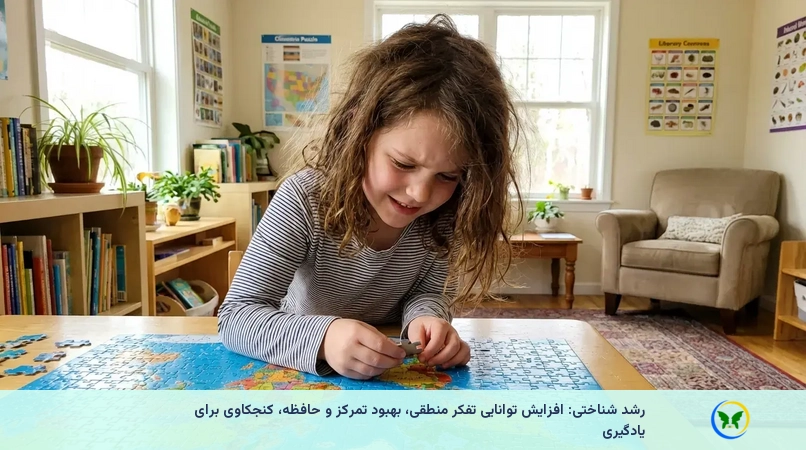 رشد شناختی: افزایش توانایی تفکر منطقی، بهبود تمرکز و حافظه، کنجکاوی برای یادگیری