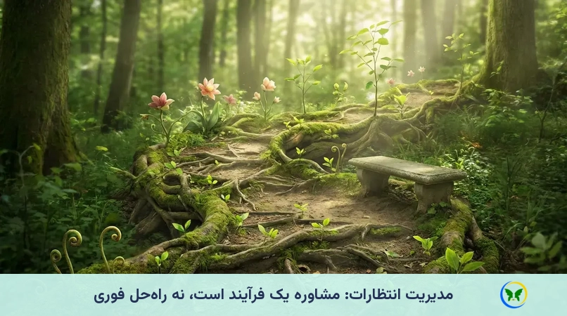 مدیریت انتظارات: مشاوره یک فرآیند است، نه راه‌حل فوری