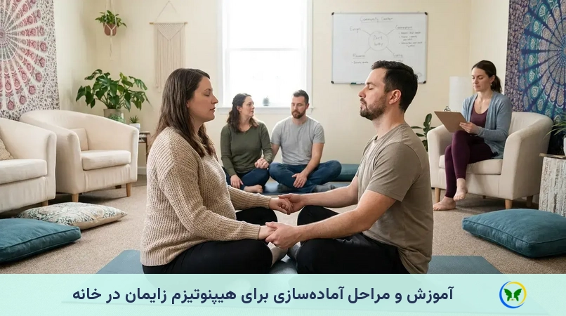 آموزش و مراحل آماده‌سازی برای هیپنوتیزم زایمان در خانه