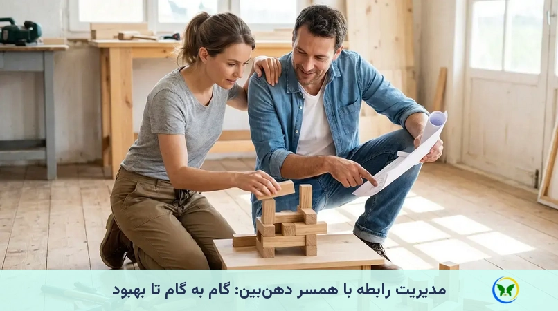 مدیریتِ رابطه با همسر دهنبین: گام به گام تا بهبود